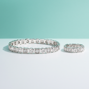Bracelete Moissanite em Prata 925 com Ródio e Ouro Branco – Yuna Joias - Yuna Joias