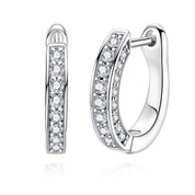 Brinco com Moissanite em Prata 925 e Ouro 18k - Yuna Joias - Yuna Joias