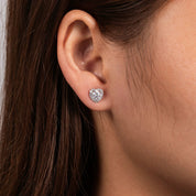 Brinco de Moissanite Coração 0,5ct em Prata 925 com Banho de Ouro 18k – Yuna Joias - Yuna Joias