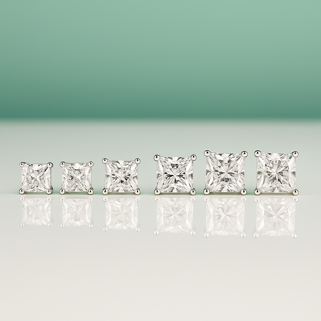 Brincos de Moissanite em Prata S925 e Ouro 10k - Yuna Joias - Yuna Joias