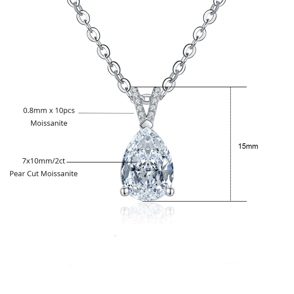 Colar de Moissanite 2.0ct em Prata 925 com Banho de Ouro 18k – Yuna Joias - Yuna Joias