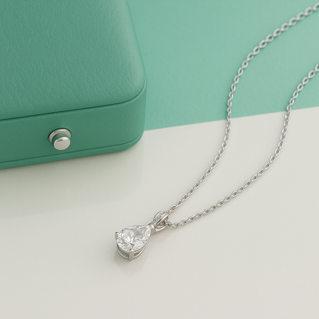 Colar de Moissanite 2.0ct em Prata 925 com Banho de Ouro 18k – Yuna Joias - Yuna Joias