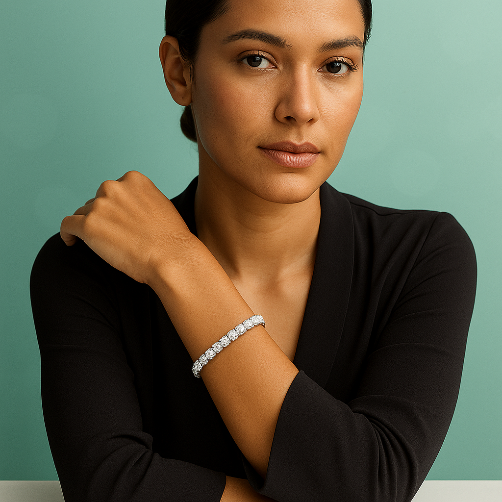 Pulseira Riviera Prata 925 Moissanites - Yuna Joias - Yuna Joias