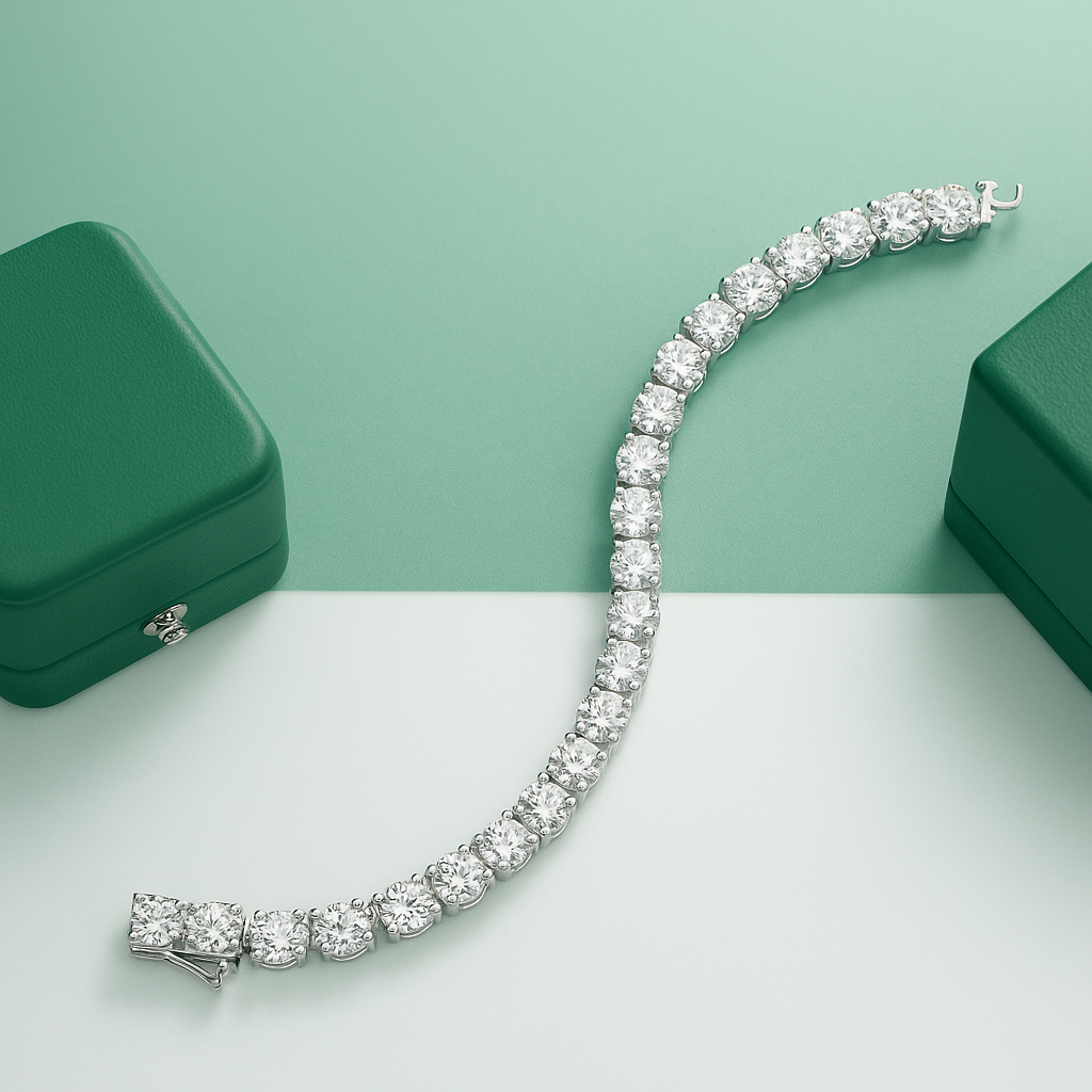 Pulseira Riviera Prata 925 Moissanites - Yuna Joias - Yuna Joias